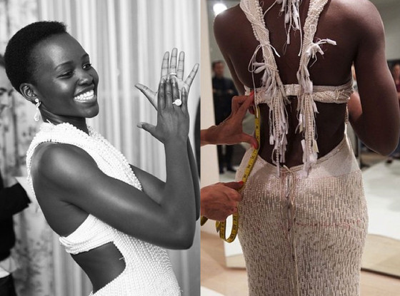 Lupita Nyong'o, Pearl Dress, Calvin Klein Lupita Nyong'o, Pearl Dress, Calvin Klein